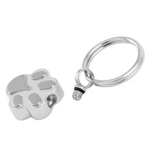 Load image into Gallery viewer, Pet Paw Cremation Urn Keychain