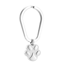 Load image into Gallery viewer, Pet Paw Shaped Cremation Urn Keychain