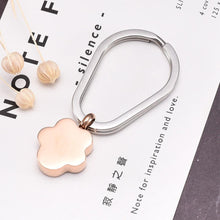 Load image into Gallery viewer, Pet Paw Shaped Cremation Urn Keychain