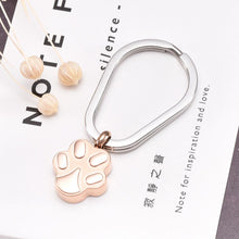 Load image into Gallery viewer, Pet Paw Shaped Cremation Urn Keychain