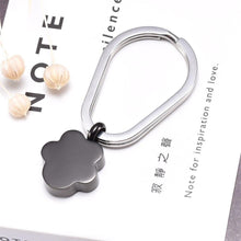 Load image into Gallery viewer, Pet Paw Shaped Cremation Urn Keychain