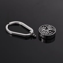 Load image into Gallery viewer, Silver Tree of Life Cremation Urn Keychain