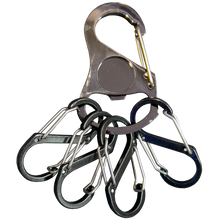 Load image into Gallery viewer, GL12-008 Carabiner Keychain with 4 carabiner clips and bottle opener function corrections police work