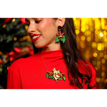 Load image into Gallery viewer, Kitty Collar on A Holly Branch Necklace by Laliblue