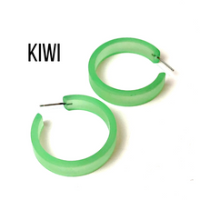 Load image into Gallery viewer, Portland Frosted Lucite Hoop Earrings