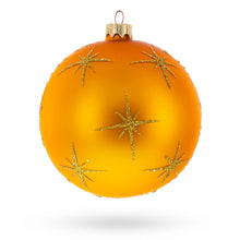 Load image into Gallery viewer, Sacred Nativity Scene on Gold Glass Ball Christmas Ornament 4 Inches