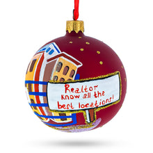 Load image into Gallery viewer, Real Estate Agent Glass Ball Christmas Ornament 3.25 Inches