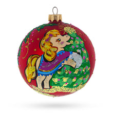 Load image into Gallery viewer, Pony Horse Decorating Tree Glass Ball Christmas Ornament 4 Inches
