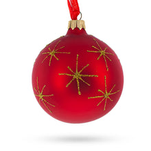 Load image into Gallery viewer, Holy Family Admires Jesus Nativity Scene Glass Ball Christmas Ornament 3.25 Inches