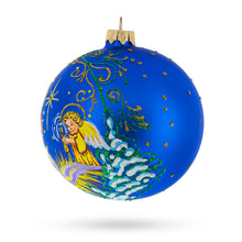 Load image into Gallery viewer, Angels Singing to Baby Jesus Glass Ball Christmas Ornament 4 Inches