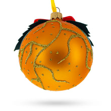 Load image into Gallery viewer, Embossed Ukrainian Kalyna Berries Glass Ball Christmas Ornament 4 Inches