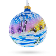 Load image into Gallery viewer, Ukrainian Winter Village Church Glass Ball Christmas Ornament 4 Inches