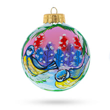 Load image into Gallery viewer, Songbirds in Winter Scene Glass Ball Christmas Ornament 4 Inches