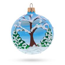 Load image into Gallery viewer, Joyful Laughing Santa with Snowman Glass Ball Christmas Ornament 3.25 Inches