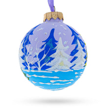 Load image into Gallery viewer, Monkey with Christmas Tree and Gifts Glass Ball Christmas Ornament 3.25 Inches