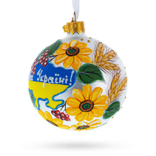 Load image into Gallery viewer, National Map of Ukraine Glass Ball Christmas Ornament 4 Inches