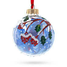 Load image into Gallery viewer, Cardinal Winter Scene Glass Ball Christmas Ornament  3.25 Inches