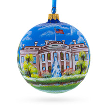 Load image into Gallery viewer, White House, Washington DC Glass Ball Christmas Ornament 4 Inches