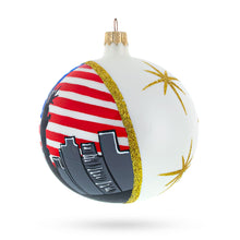 Load image into Gallery viewer, Statue of Liberty with USA Flag, New York City Glass Ball Christmas Ornament 4 Inches