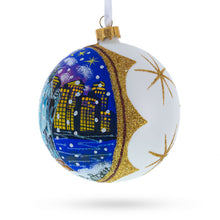 Load image into Gallery viewer, Statue of Liberty at Night, New York, USA Glass Ball Christmas Ornament 4 Inches