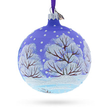 Load image into Gallery viewer, Three Polar Bears Glass Ball Christmas Ornament 4 Inches