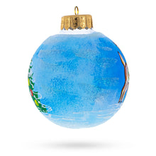 Load image into Gallery viewer, Little Red Hood with the Deer Glass Ball Christmas Ornament 4 Inches
