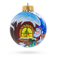Load image into Gallery viewer, Santa's Enchanting Christmas Night Glass Ball Christmas Ornament 4 Inches