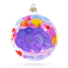 Load image into Gallery viewer, Girl Slumbering on Fluffy Clouds Baby's First Glass Ball Christmas Ornament 4 Inches