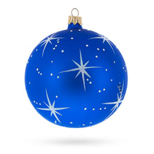 Load image into Gallery viewer, Boy Cuddling Teddy Bear Glass Ball Baby's First Christmas Ornament 4 Inches