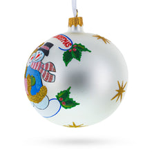 Load image into Gallery viewer, Snowman Duo Glass Ball 'Our First Christmas' Ornament 4 Inches