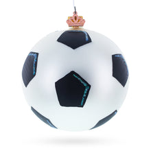 Load image into Gallery viewer, Soccer Player in Action Glass Ball Christmas Sports Ornament 4 Inches