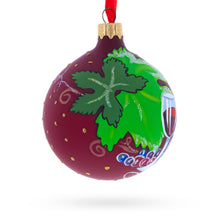 Load image into Gallery viewer, Red Wine Bottle Glass Ball Christmas Ornament 3.25 Inches
