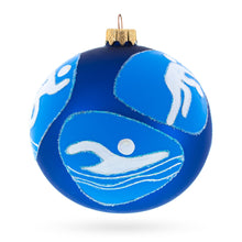 Load image into Gallery viewer, Swimming, Basketball, Tennis, Gymnastics, Track Glass Ball Christmas Ornament 4 Inches