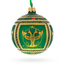 Load image into Gallery viewer, 1912 Napoleonic Royal Green Glass Ball Christmas Ornament 3.25 Inches