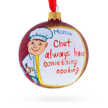 Load image into Gallery viewer, Culinary Artist Chief Handcrafted Glass Ball Christmas Ornament 3.25 Inches