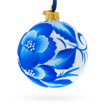 Load image into Gallery viewer, Pansies Flowers on White Glass Ball Christmas Ornament 3.25 Inches