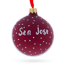 Load image into Gallery viewer, San Jose, California Glass Ball Christmas Ornament 3.25 Inches