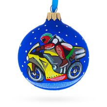 Load image into Gallery viewer, Motorcycle Glass Ball Christmas Ornament 3.25 Inches