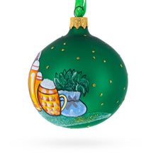 Load image into Gallery viewer, Beer Barrel Glass Ball Christmas Ornament 3.25 Inches