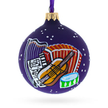 Load image into Gallery viewer, Music Instruments Glass Ball Christmas Ornament 3.25 Inches
