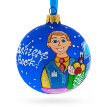 Load image into Gallery viewer, Cashier Glass Christmas Ornament 3.25 Inches