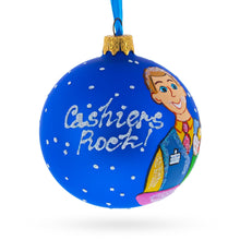 Load image into Gallery viewer, Cashier Glass Christmas Ornament 3.25 Inches