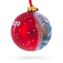 Load image into Gallery viewer, Chicago Cityscape Reflections Glass Ball Christmas Ornament 3.25 Inches
