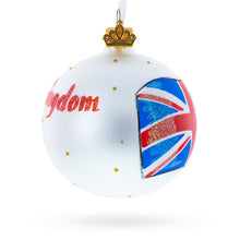 Load image into Gallery viewer, Flag of United Kingdom Glass Ball Christmas Ornament 3.25 Inches