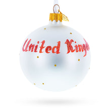 Load image into Gallery viewer, Flag of United Kingdom Glass Ball Christmas Ornament 3.25 Inches