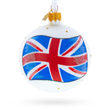 Load image into Gallery viewer, Flag of United Kingdom Glass Ball Christmas Ornament 3.25 Inches