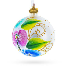 Load image into Gallery viewer, Orchid Medley Glass Ball Christmas Ornament 3.25 Inches