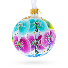 Load image into Gallery viewer, Orchid Medley Glass Ball Christmas Ornament 3.25 Inches