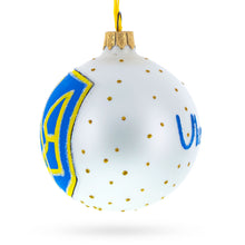 Load image into Gallery viewer, Ukrainian Coat of Arms Glass Ball Christmas Ornament 3.25 Inches