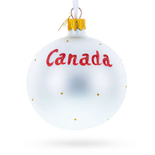 Load image into Gallery viewer, Flag of Canada Glass Ball Christmas Ornament 3.25 Inches